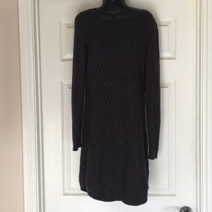 Loft charcoal gray sweater dress